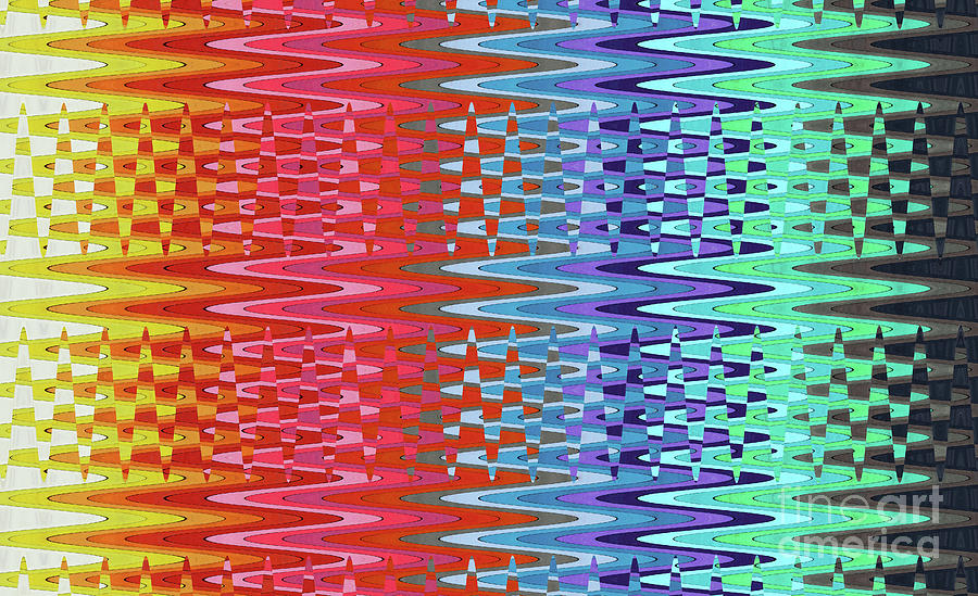 Multicolored Waves Digital Art by Michal Boubin