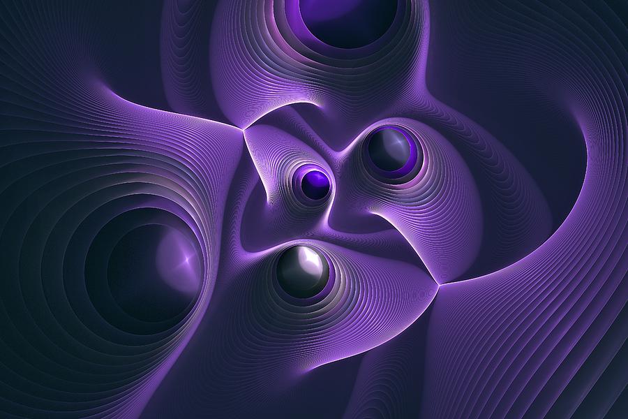 Multifractorial Violet Digital Art by Doug Morgan