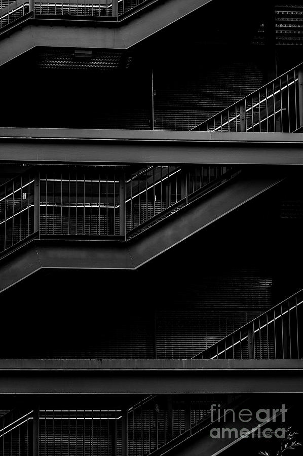 Multilevel Metal Exterior Stairs Photograph by Jim Corwin