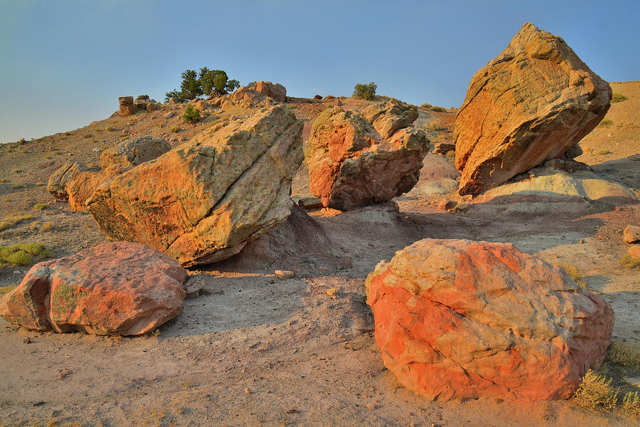 Multiple Colored Boulders in the Bentonite Site Photograph by Ray ...