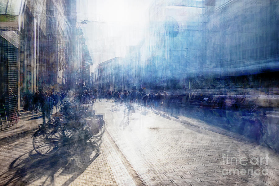 Multiple Exposure Of Shopping Street Photograph by Ariadna De Raadt
