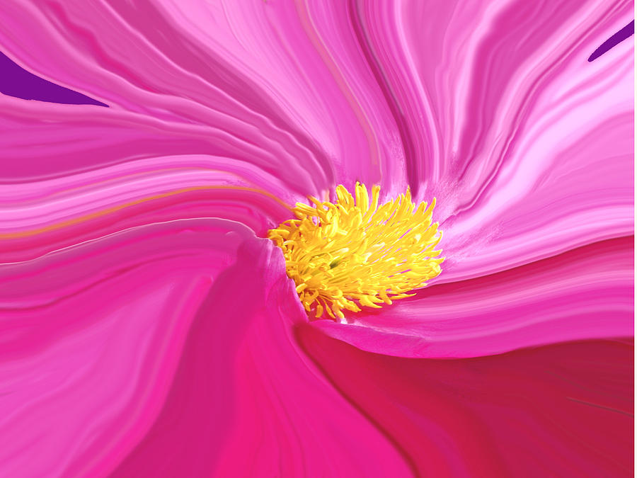 Abstract Digital Art - Multiple Pink Shades by Ian  MacDonald
