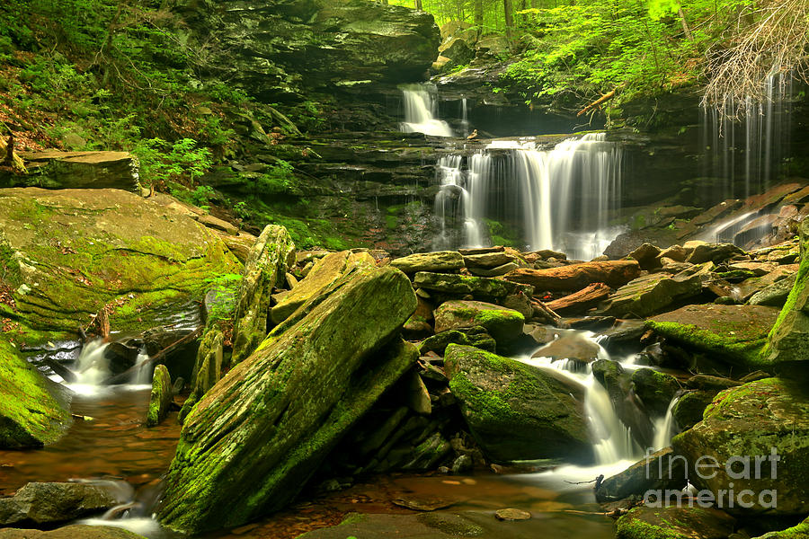 Multiple Waterfall Cascade Photograph by Adam Jewell
