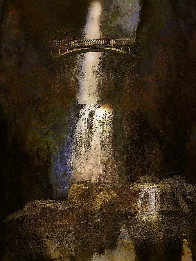 multnoma falls - Oregon Photograph by Jeff Burgess