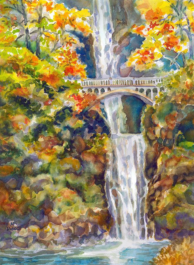 Multnomah Falls Painting by Ann Nicholson