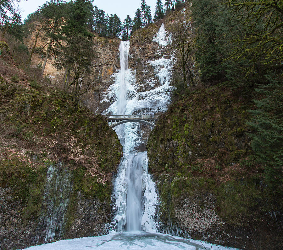 Multnomah Falls Frozen Photograph