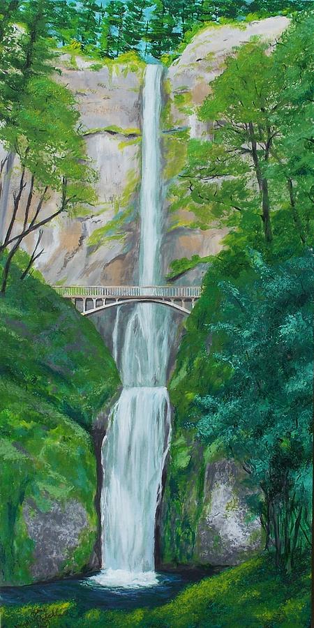 Multonomah Falls Painting by Gene Ritchhart