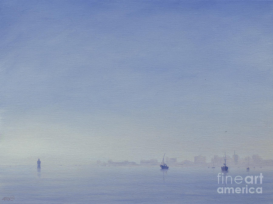 Boat Painting - Mumbai Harbour by Derek Hare