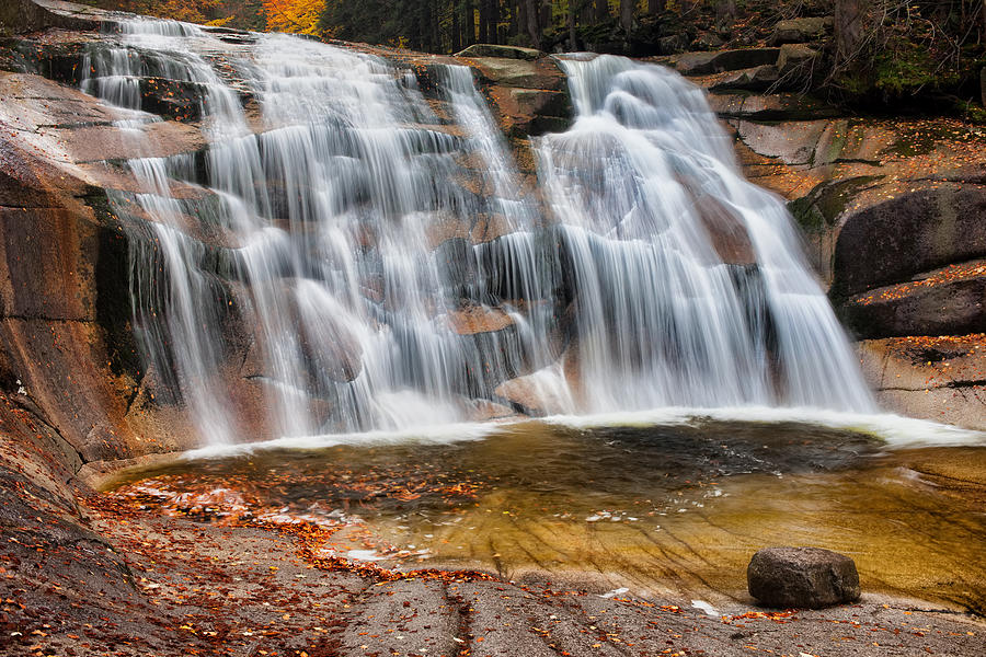Mumlava Waterfall in Autumn Photograph by Artur Bogacki