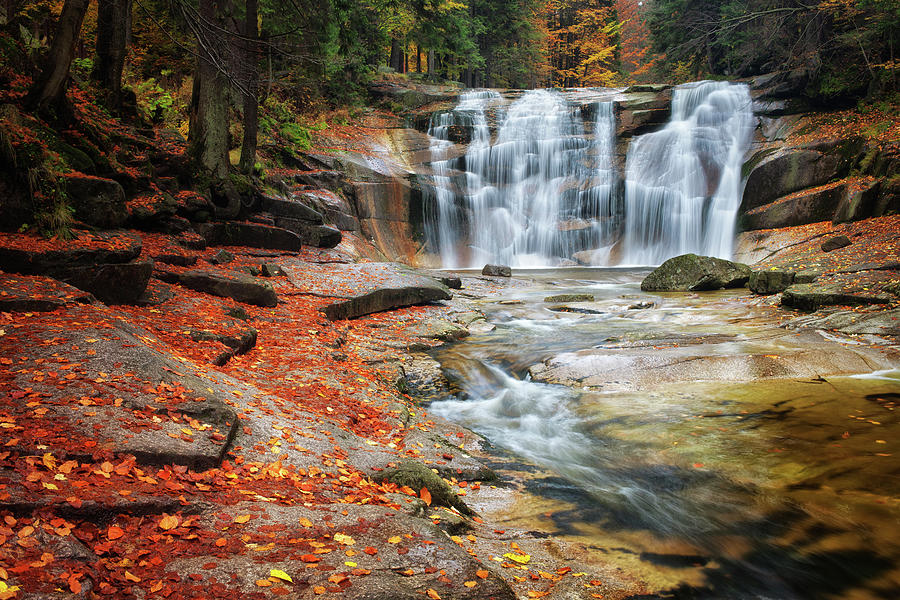 Mumlava Waterfall in Czech Republic Photograph by Artur Bogacki