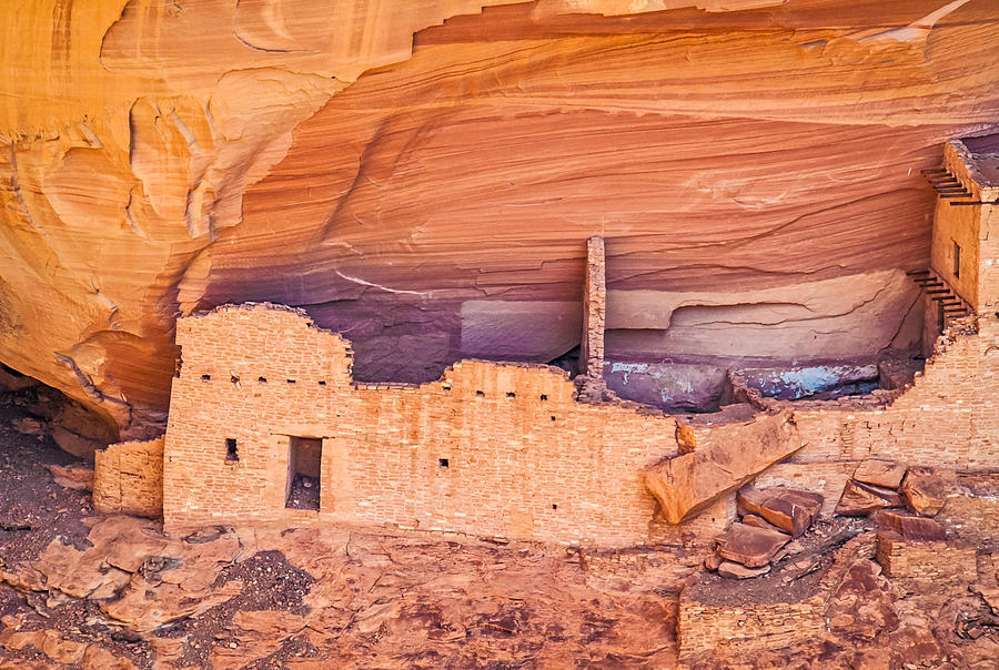 Mummy Cave Ruin Detail - Canyon de Chelly National Monument Photograph Photograph by Duane Miller
