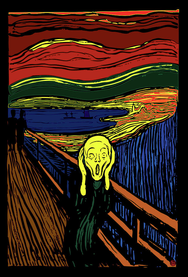 Munch's Scream In New Color Digital Art by Bob Gomez - Fine Art America