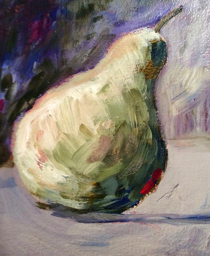 Mundane Pear Painting by Carole Johnson