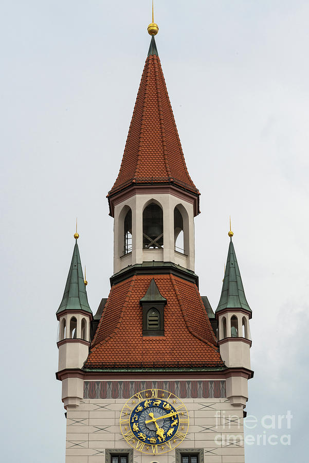 Munich Old Town Hall Clock Tower Photograph by Bob Phillips