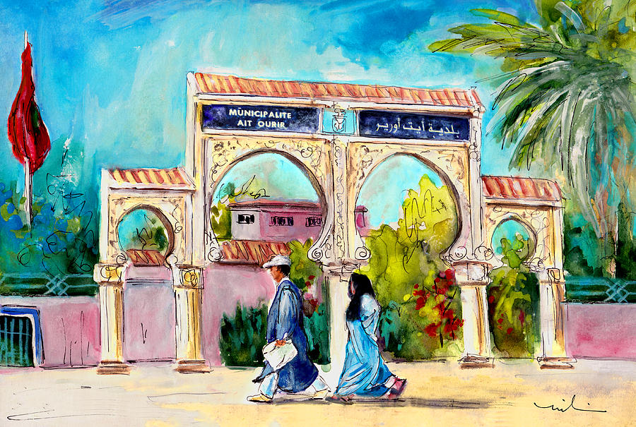 Municipality In Ait Ourir In Morocco Painting by Miki De Goodaboom