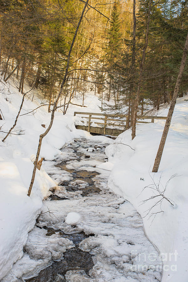 Munising Creek In Munising Michigan In Winter Photograph