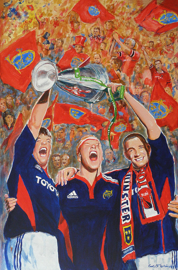 Munster Painting - Munster Heiniken Cup Winners 2008 by TOMAS OMaoldomhnaigh
