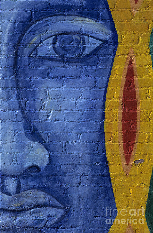 Mural Face Photograph by Jim Corwin