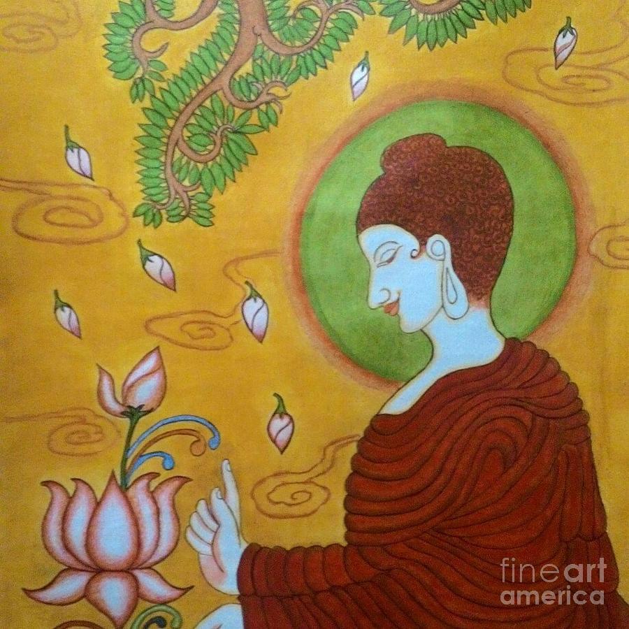Mural painting of Buddha Painting by Rasitha Ratnakar - Pixels