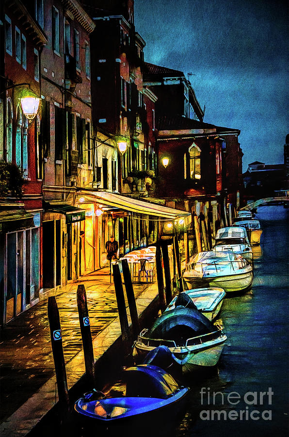 Murano at night. Photograph by Brian Tarr