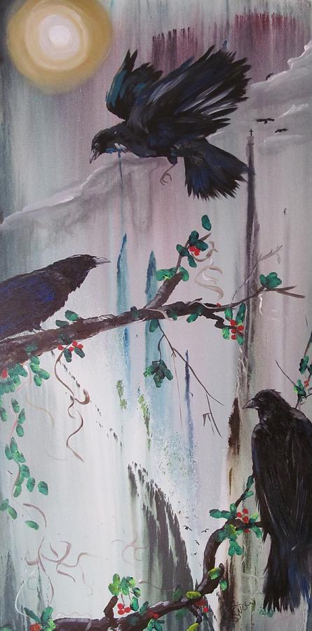 Murder of Crows Painting by Susan Voidets