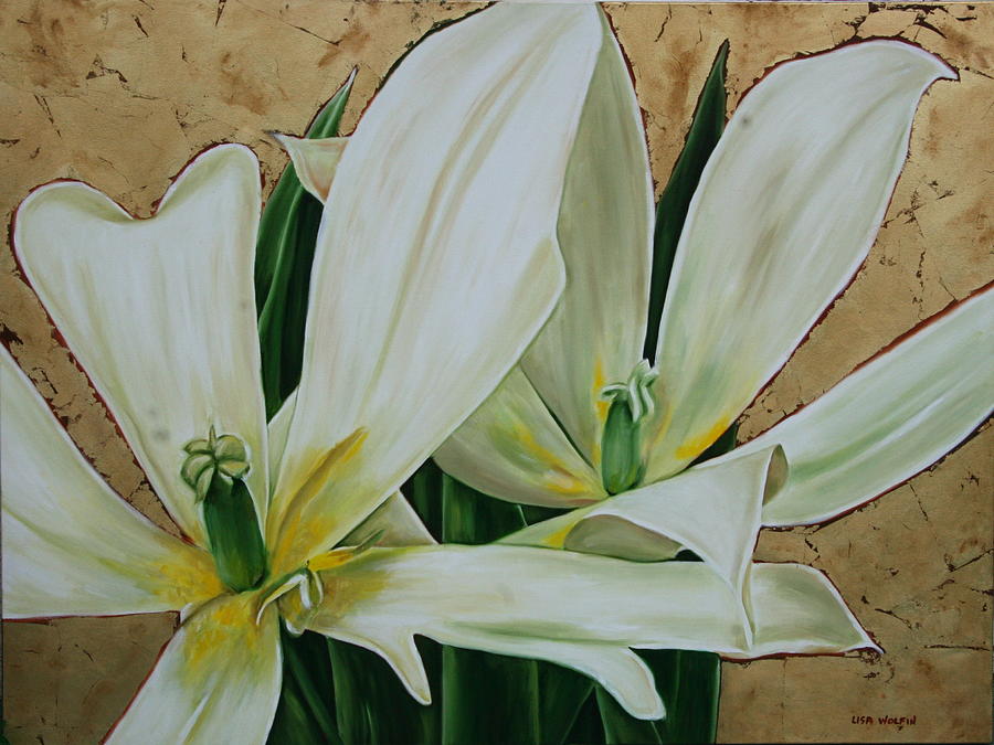 Murielle's Flower Painting by Lisa Wolfin - Fine Art America