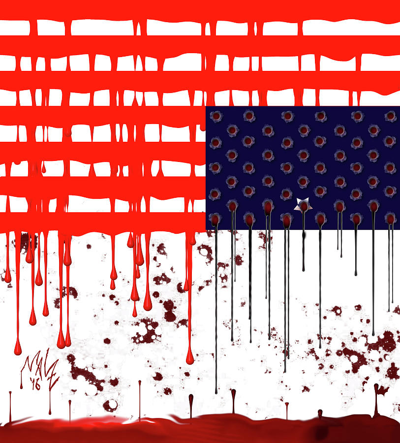 America in Distress Digital Art by Mal-Z