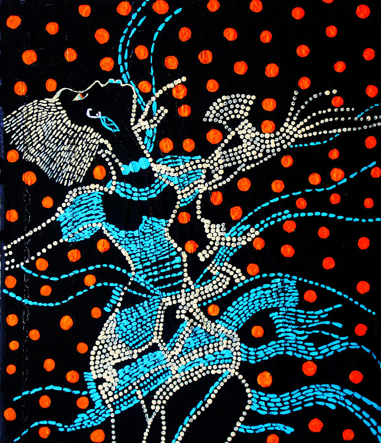 Murle Dance - South Sudan Painting by Gloria Ssali