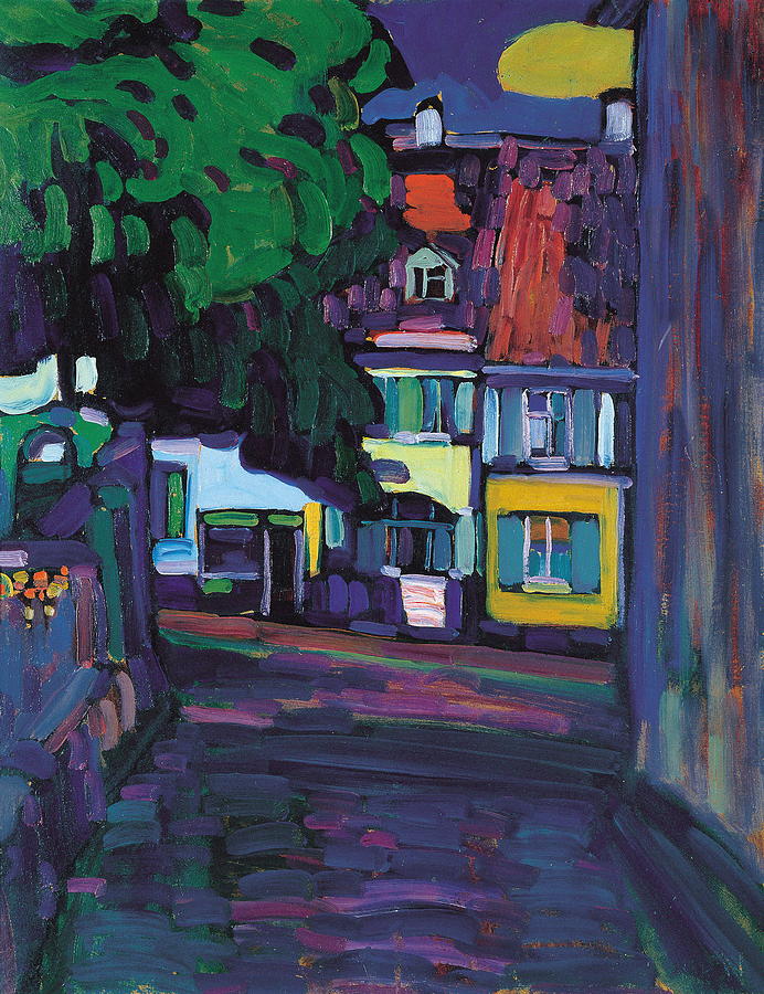 Wassily Kandinsky Painting - Murnau, Houses In The Obermarkt by Wassily Kandinsky