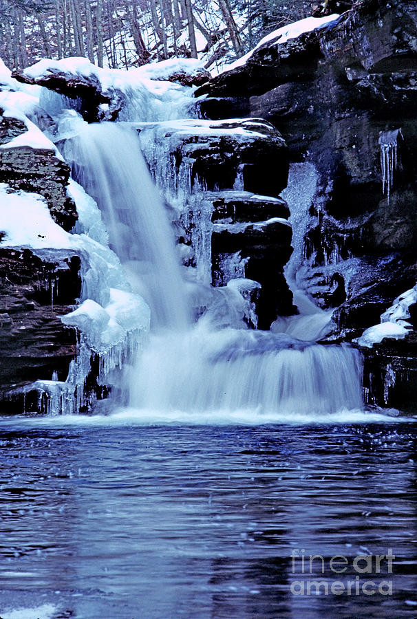 Waterfall Photograph - Murray Reynolds Falls - Winter by Rich Walter