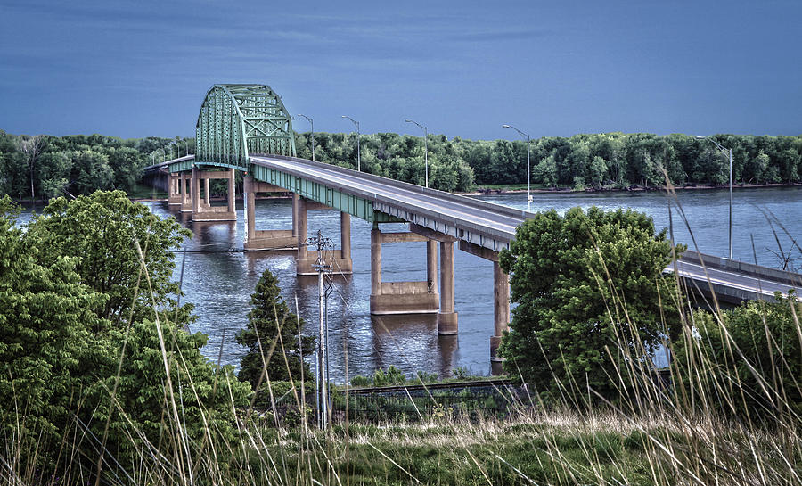 Muscatine Bridge Photograph by Ray Congrove