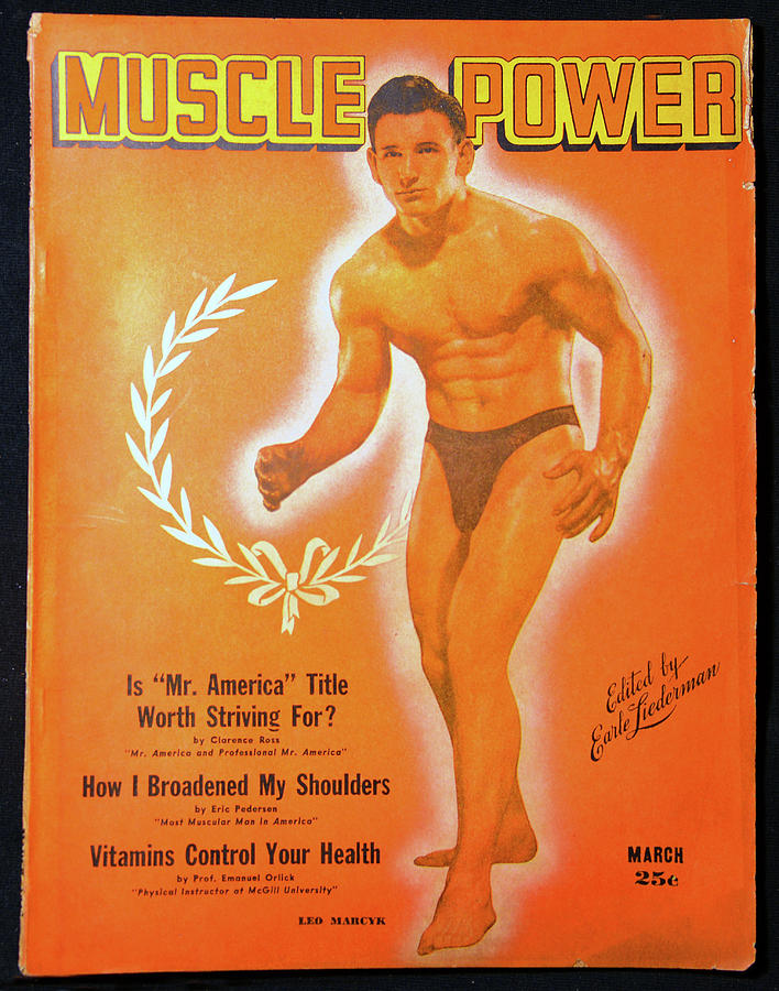 Front Cover Photograph - Muscle Power mag 1940s by David Lee Thompson