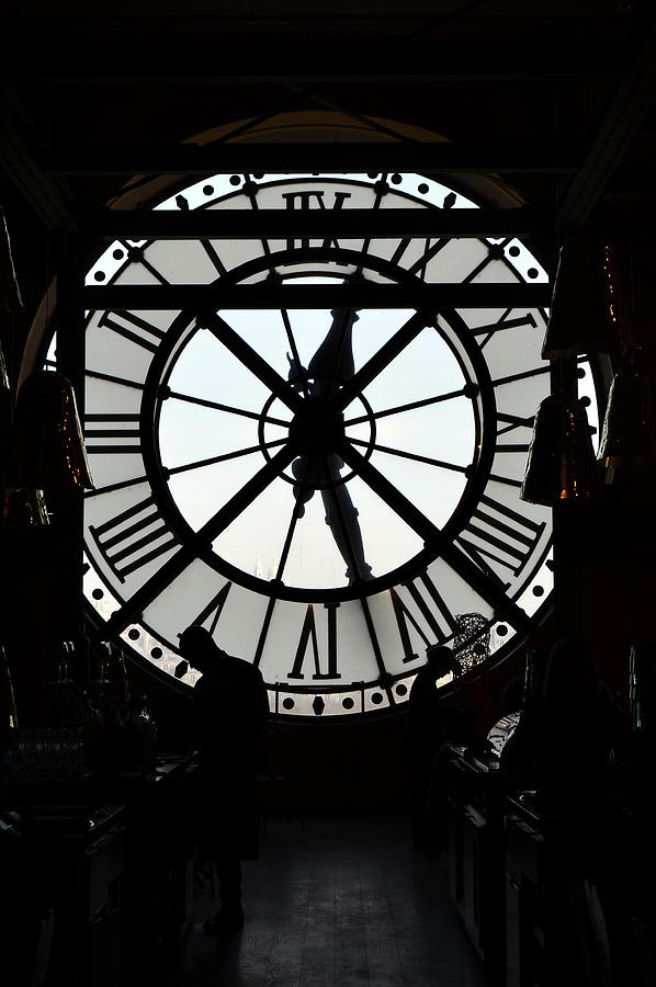 Musee dOrsay Giant Clock Face Interior Silhouette Paris France Photograph by Shawn OBrien