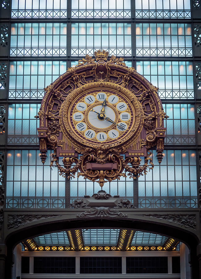 Paris Photograph - Musee dOrsay Gold Clock by Joan Carroll