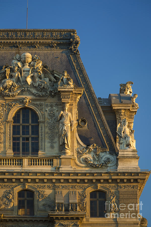 Musee du Louvre Roof Detail Photograph by Brian Jannsen