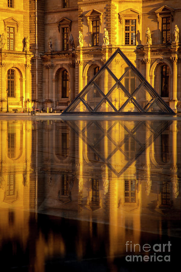 Musee du Louvre Sunset II Photograph by Brian Jannsen