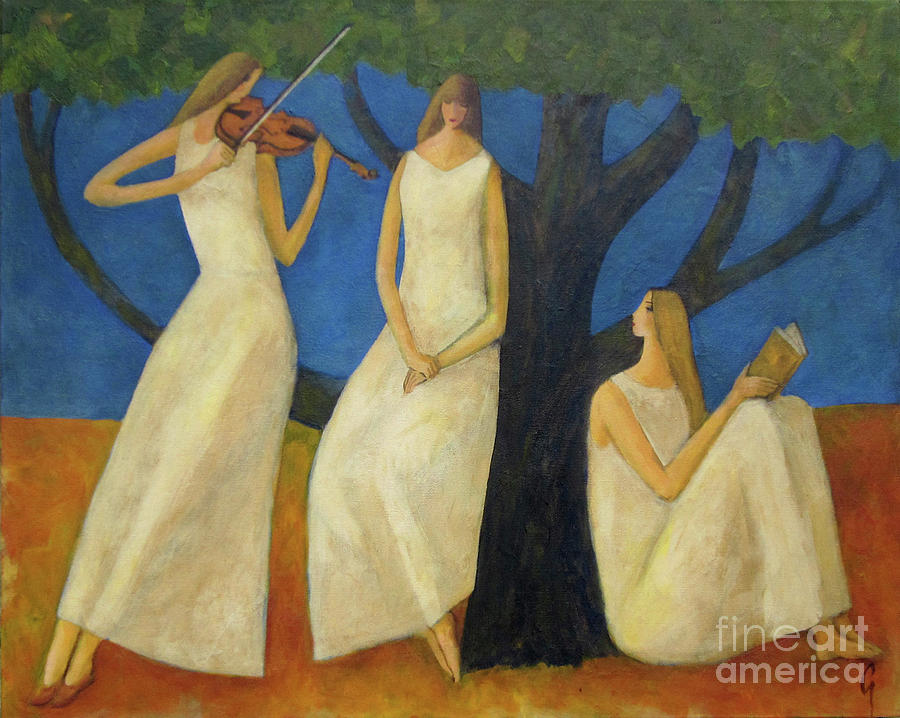 Muses On The Shore Painting by Glenn Quist