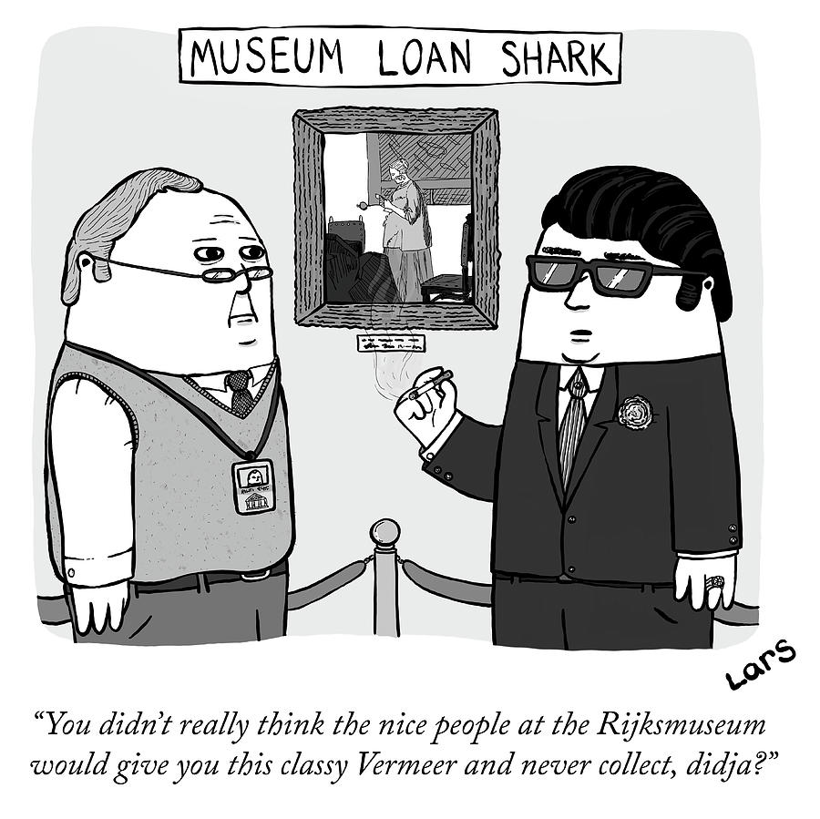Museum Loan Shark Drawing by Lars Kenseth