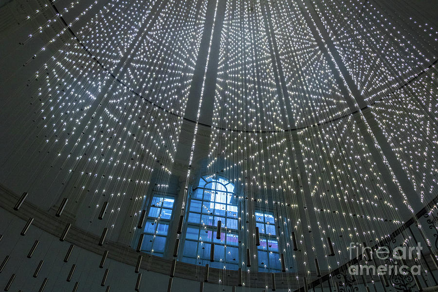 Museum of the City of New York Atrium Chandelier Photograph by Thomas Marchessault