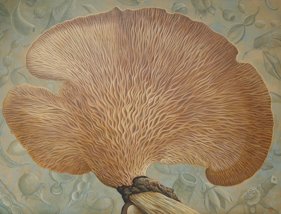 Mushroom Painting - Mushroom  and seeds by Tuco Amalfi