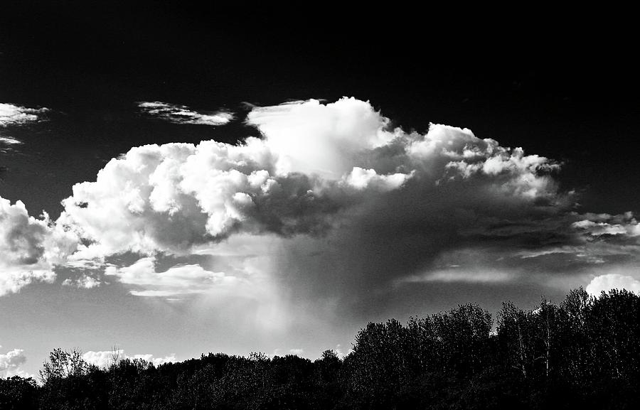 Mushroom Cloud Burst Dark Sky Photograph by Brian Sereda