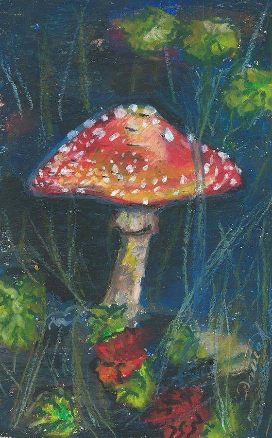 Mushroom In The Garden Painting