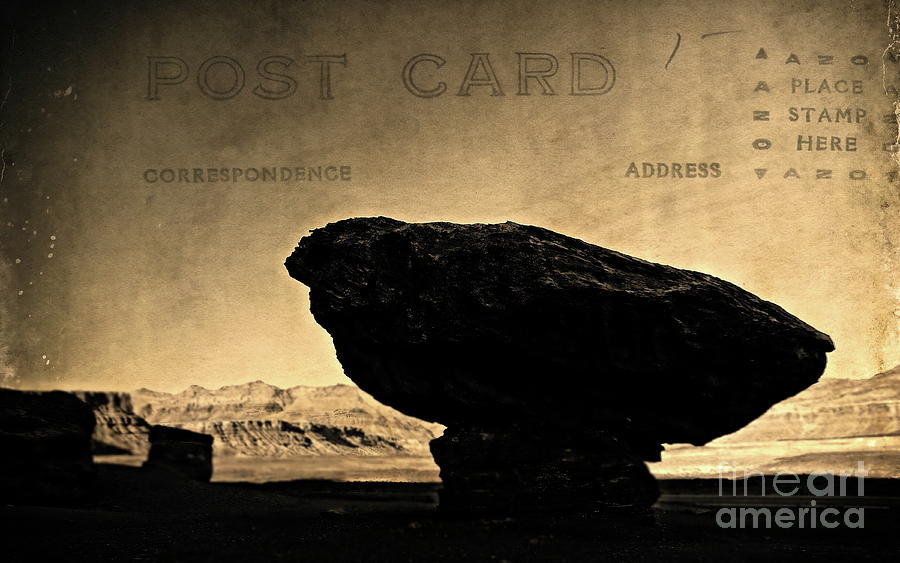 Mushroom Rock Postcard Digital Art by Tim Richards
