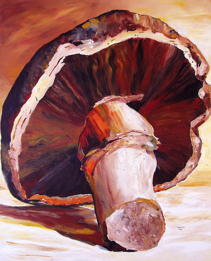 Mushroom Painting - Mushroom Still Life by Toni Grote