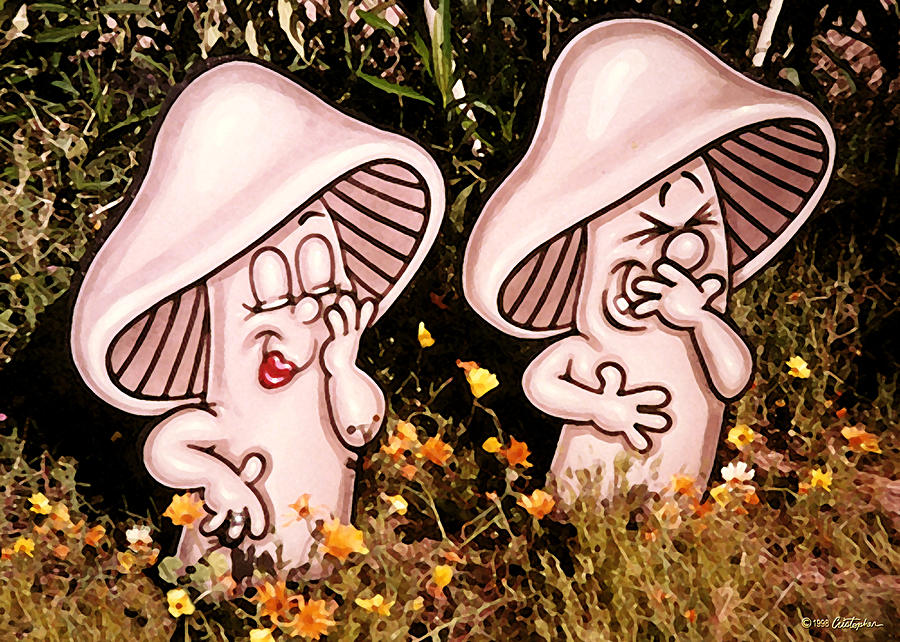 Mushroom Painting - Mushroomates by Cristophers Dream Artistry