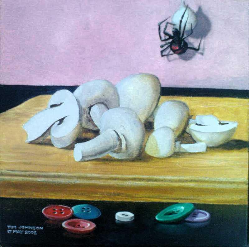 Mushrooms Painting by Tim Johnson
