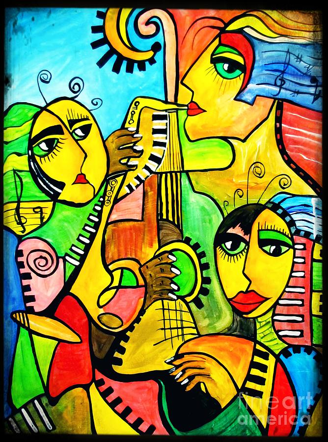 Music 4294 Painting By Marek Lutek