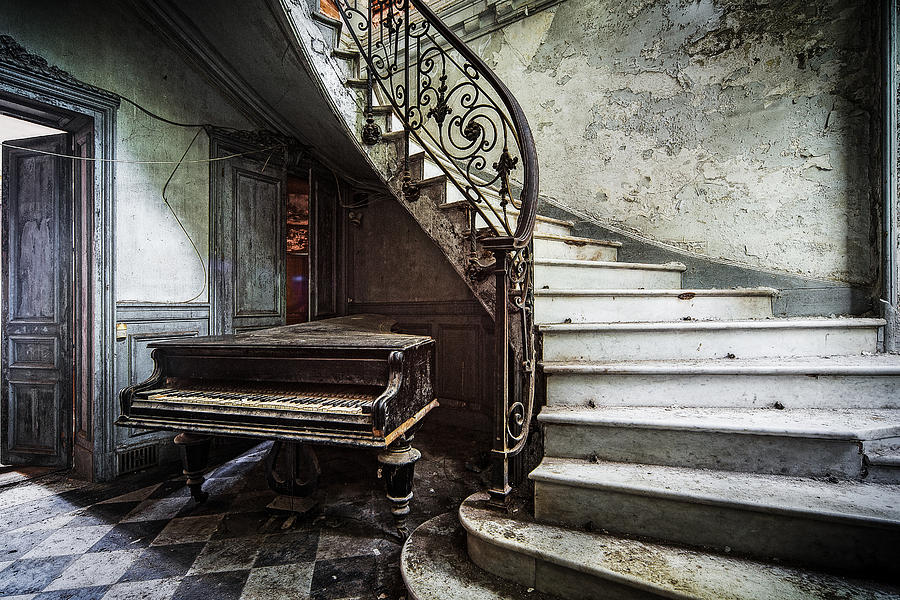 Old Piano Photograph - Music At Lost Places Old Abandoned Piano by Dirk Ercken