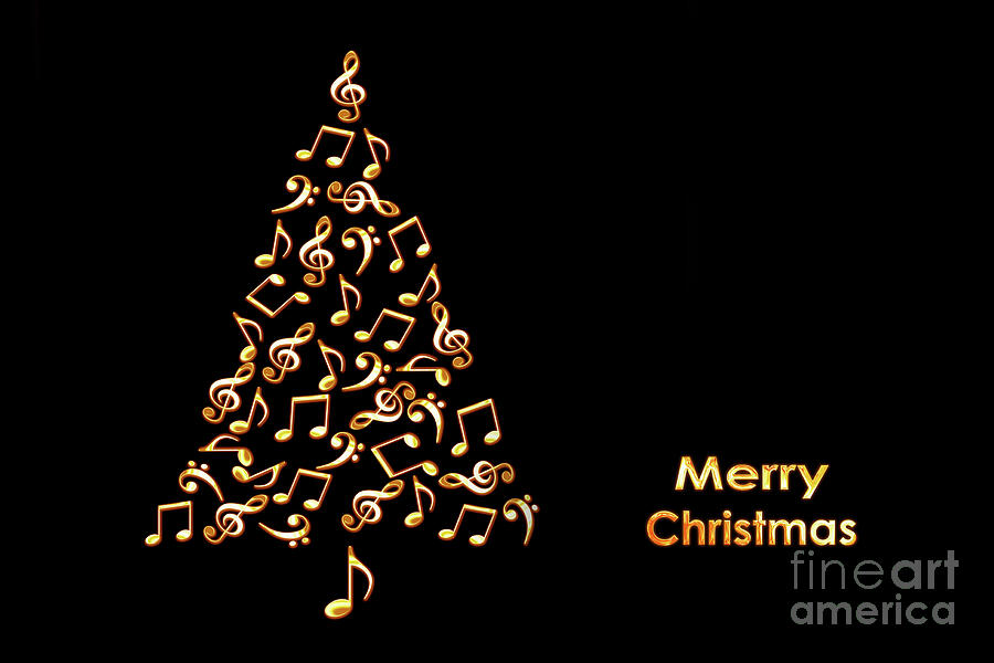 Music christmas card Photograph by Delphimages Photo Creations