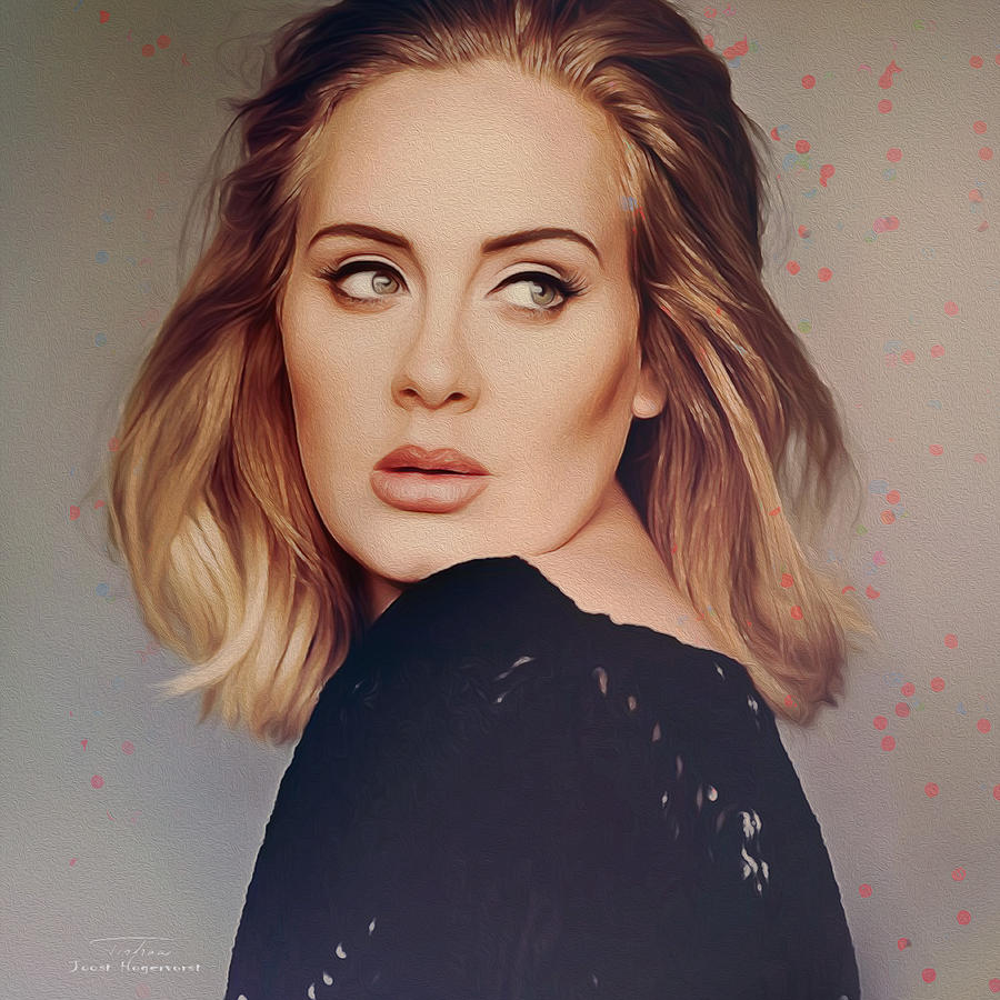 Music Icons - Adele IV Painting by Joost Hogervorst - Fine Art America